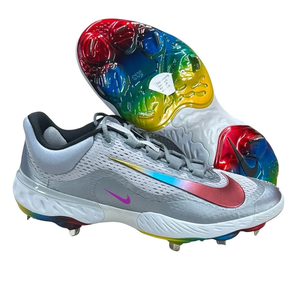 Nike Alpha Huarache Elite 4 Low Baseball Cleats FZ3328-001 Size 13 Gray